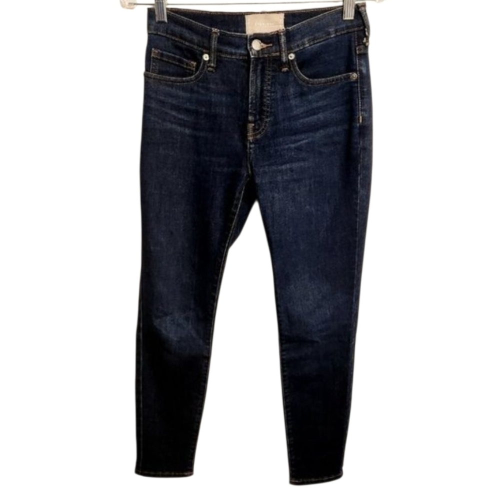 Everlane | Women's Dark Blue Classic Ankle Skinny Jeans (Size 26)